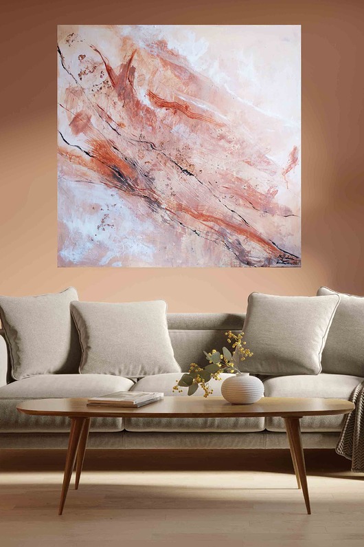 obrazy Obraz na płótnie ręcznie malowany Piaski Pustyni 100x100 cm