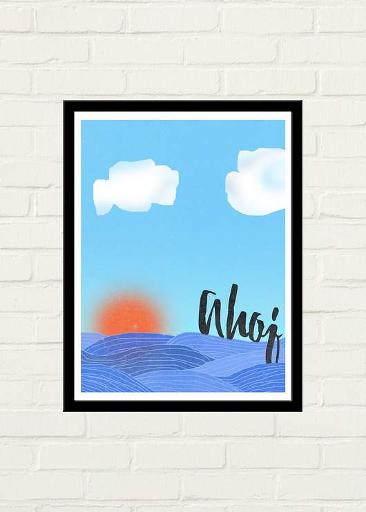 Ahoj Plakat 30x40 GAU Home