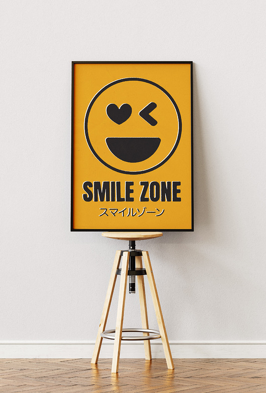 plakaty Plakat Japoński - Strefa Uśmiechu - Retro