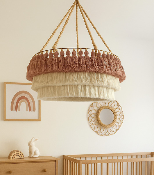 lampy do pokoju dziecka Lampa do pokoju dziecięcego koraliki, chwosty