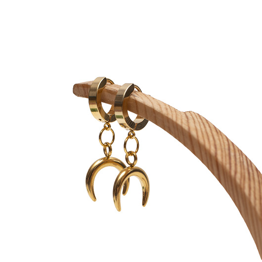 kolczyki pozłacane Kolczyki ze stali chirurgicznej - złoconce.