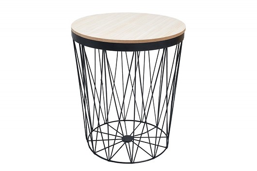 Stolik druciany Storage czarny 43cm Home Design
