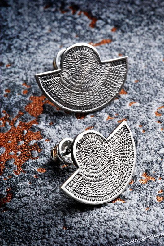 kolczyki wire wrapping Srebrne kolczyki egipskie