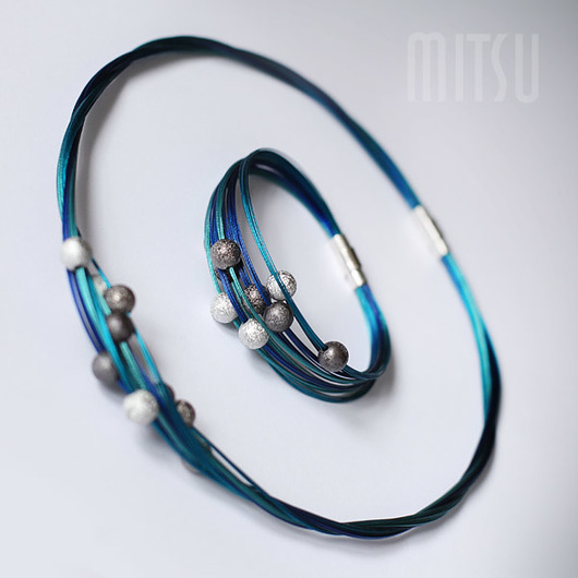 komplet biżuterii Komplet Lazurek S