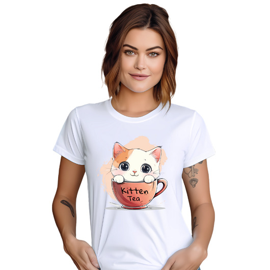 t-shirt damskie Koszulka kot t-shirt