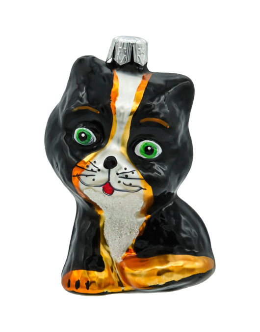 ozdoby choinkowe Bombka choinkowa: Uroczy Kot z zielonymi oczami