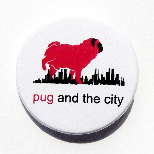 Pug and the city Pink Pug Design