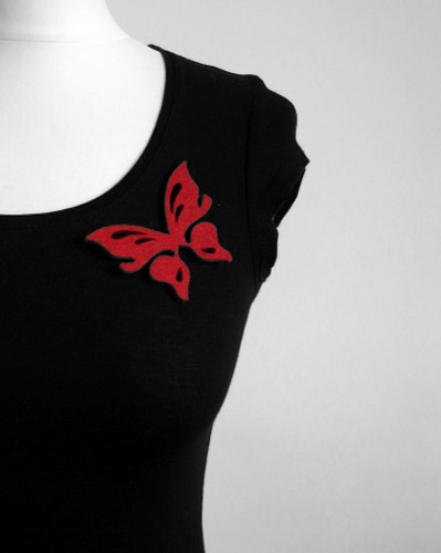 felt butterfly... felt label
