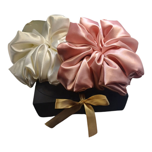 gumki do włosów Scrunchie X XL .2 satynowe gumki