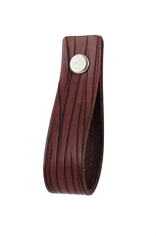gałki do mebli Skórzany uchwyt meblowy COLORISO MAHOGANY WOOD L