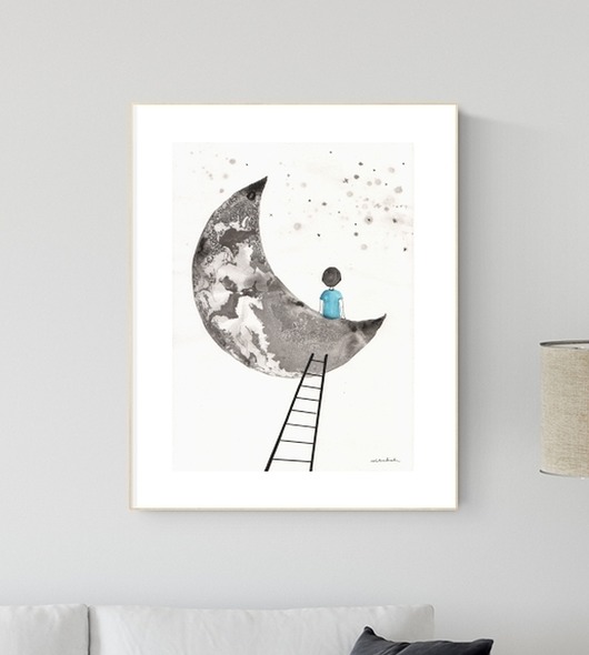 grafika 30X40 cm wykonana ręcznie MiniMalArt