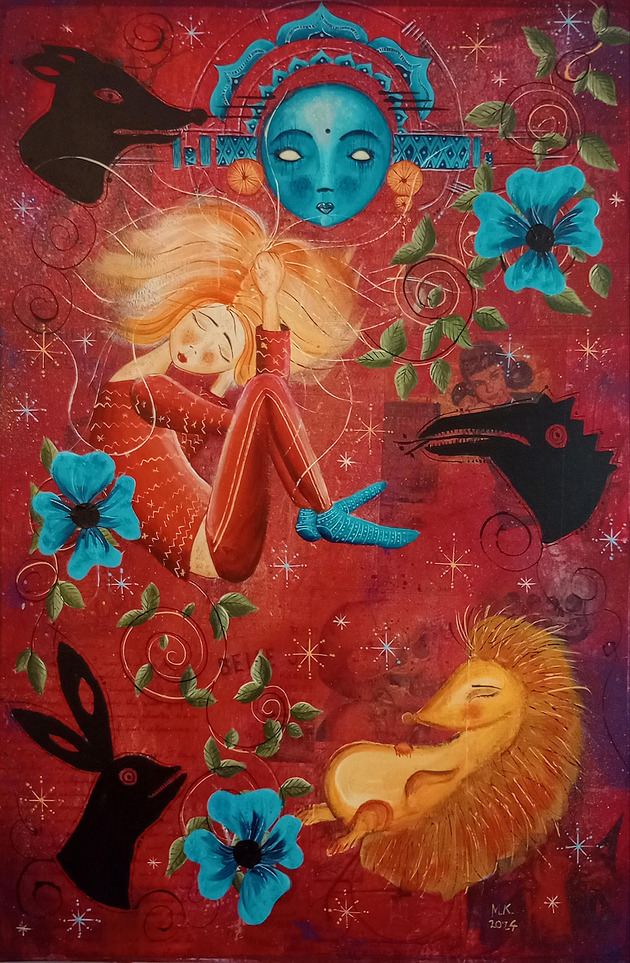 grafiki i ilustracje Sen zimnego księżyca - obraz