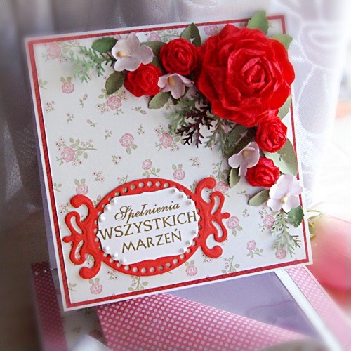Zamiast kwiatów - kartka w pudełku z okienkiem. Z Papieru Tworzone