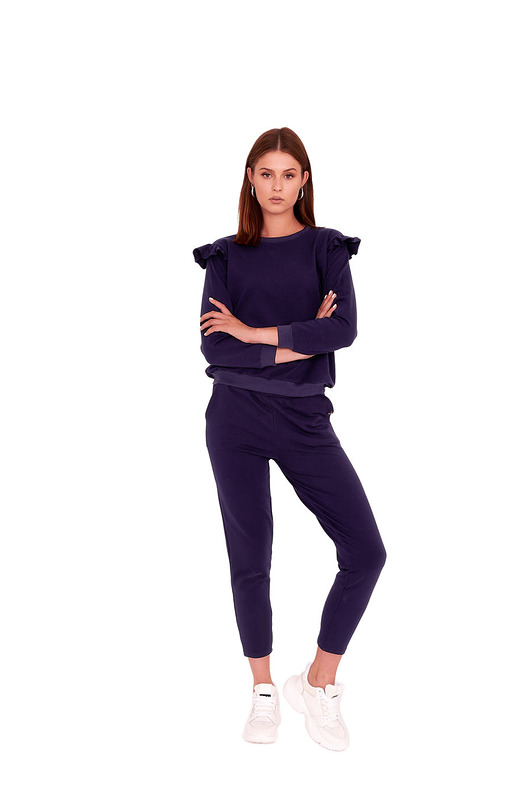 komplety damskie Dres damski Ella kolor granatowy