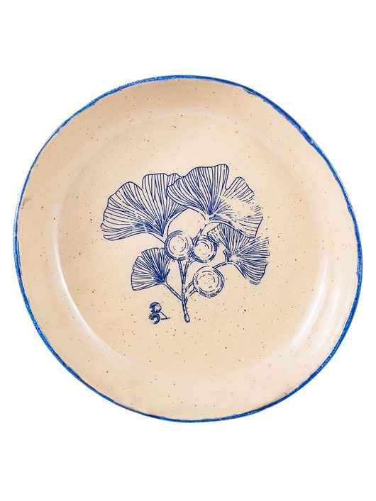patery i talerze Półmisek ceramiczny z miłorzębem