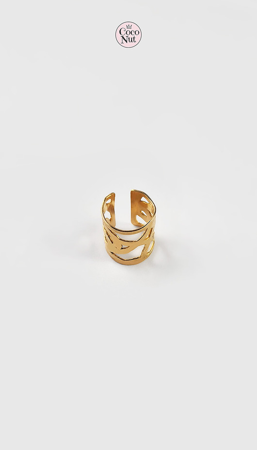 nausznice Duża nausznica na środek ucha OPEN złocona