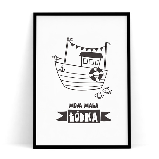 Plakat dziecięcy Moja Mała Łódka trochę na ścianę