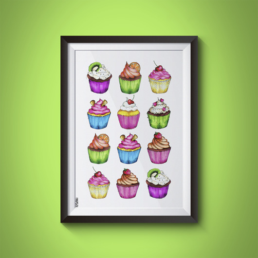 Plakat "Cupcakes" Joanna Klupś