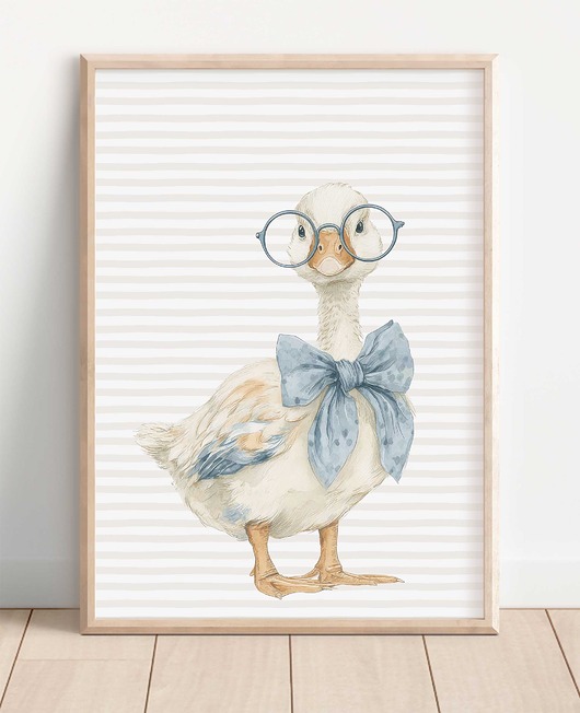 obrazy i plakaty do pokoju dziecięcego Gąska w okularach Plakat na ścianę dla dzieci