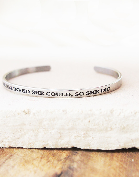 Srebrna bransoletka typu bangle z Twoim grawerem JoSiSilver