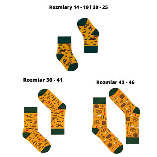 Zestaw 3 par skarpetek dla Rodziców i Niemowlaka FAVES. Socks&Friends