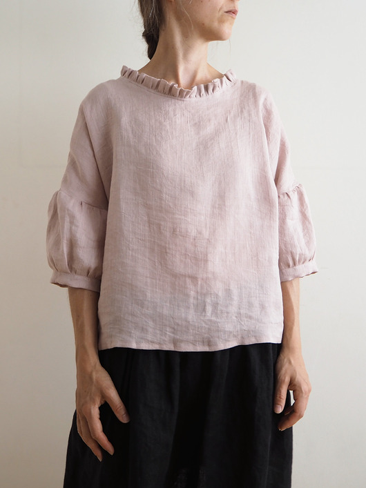 bluzki - inne Bluzka "COSMOS" old rose, 100% len
