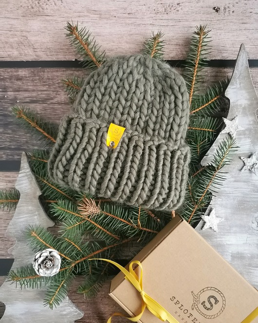 czapki damskie WOOLY szałwia Zimowa czapka z wełny i alpaki