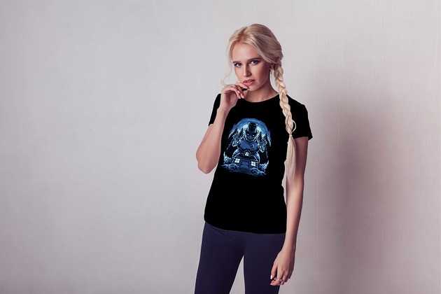 t-shirt damskie Koszulka damska organiczna Snow man