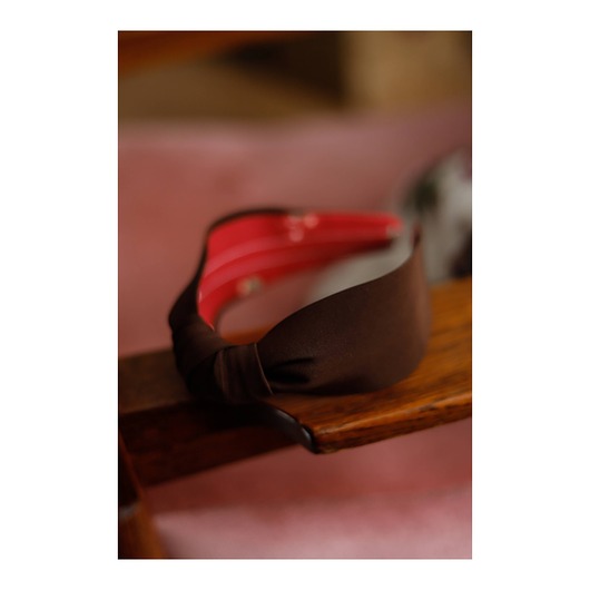 opaski do włosów Jedwabna brązowa  opaska