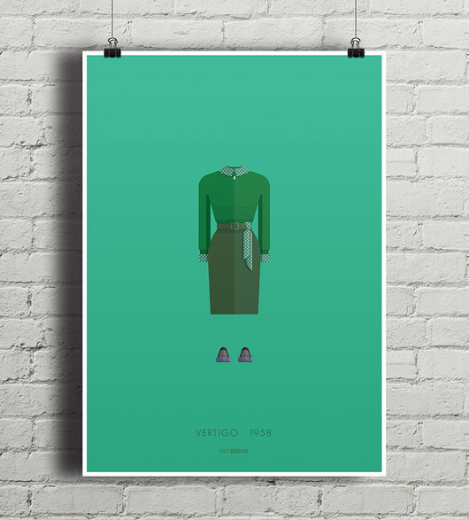 Vertigo - Hitchcock - plakat A4 minimalmill