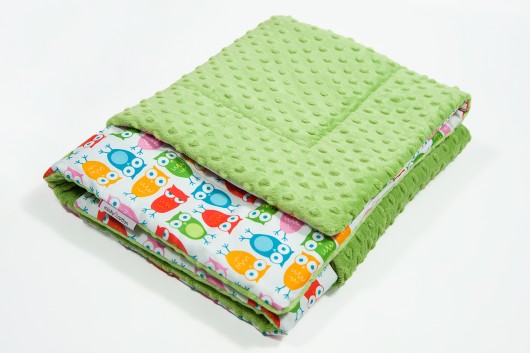 Mięciutki kocyk minky - sówki 110x135 Minky and Cotton