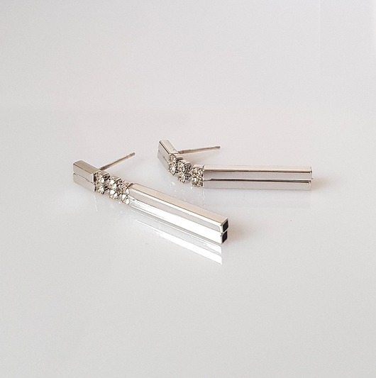 kolczyki - inne Kolczyki Double Sticks v silver