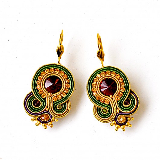 kolczyki soutache Sutaszowe kolczyki BOHO