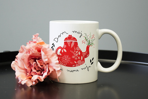 Kubek 330ml Dom mój gdzie mama moja(Dzień Mamy) AllbagAllprints