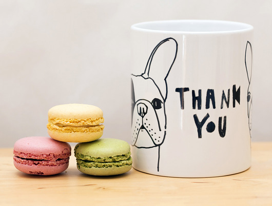 Kubek z buldogiem francuskim "Thank You" Friedman Jewelry