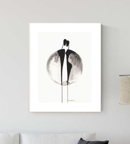 grafika 30X40 cm wykonana ręcznie MiniMalArt