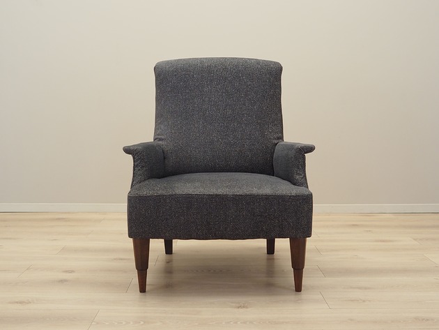 fotele Fotel szary, włoski design, lata 70, produkcja: Włochy