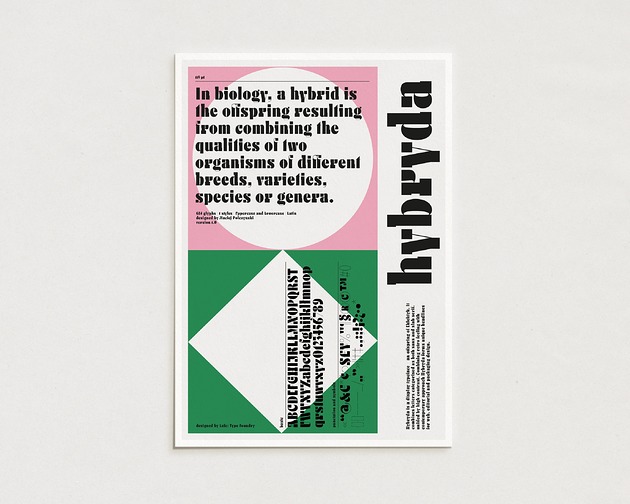 plakaty Hybryda Typo / Oryginalna grafika / poster print