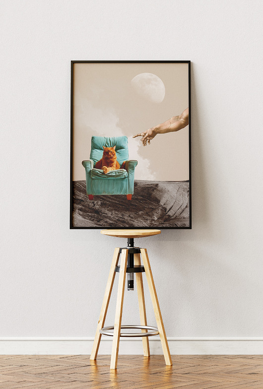 plakaty Plakat Boski Kot - Kolaż