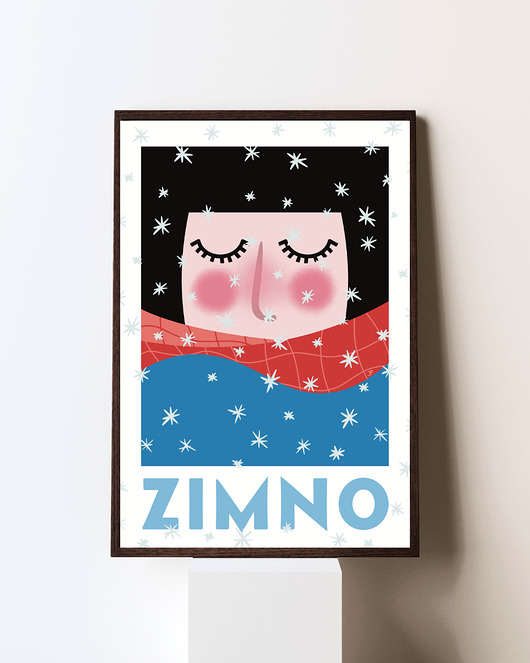 plakaty Plakat Zimno