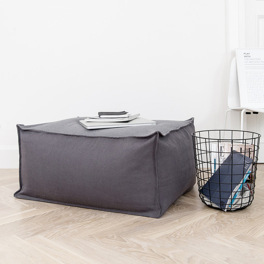 PUF L dark grey Agata Melerska Pracownia