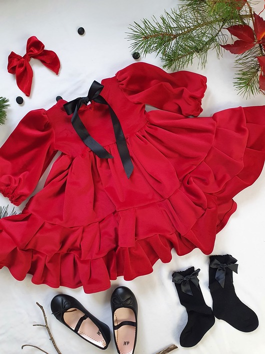 sukienki dla dziewczynki Sukienka Red Velvet Merry