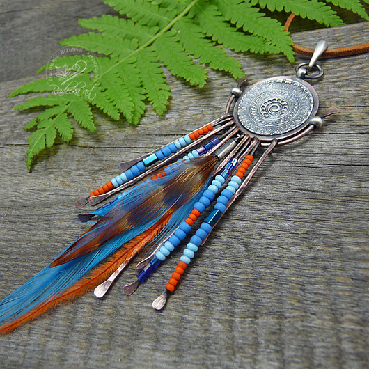 Dreamcatcher - Orange & Blue Radecka art