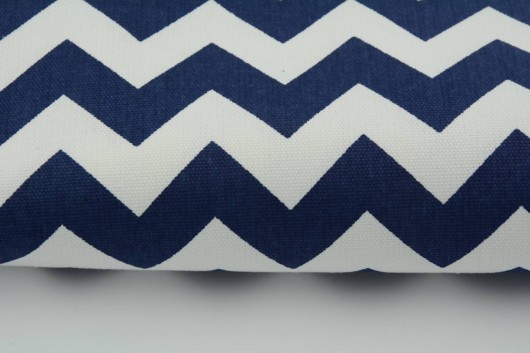 Zasłona Chevron granatowy youngDECO