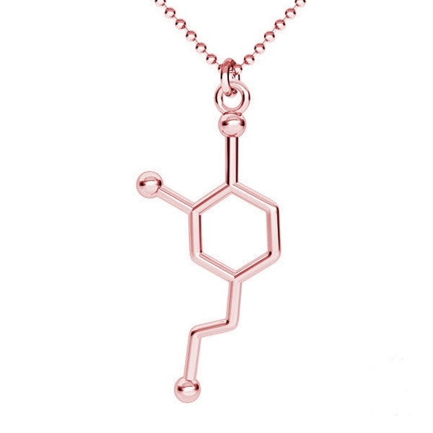 złote naszyjniki DOPAMINA -naszyjnik różowe złoto 18K