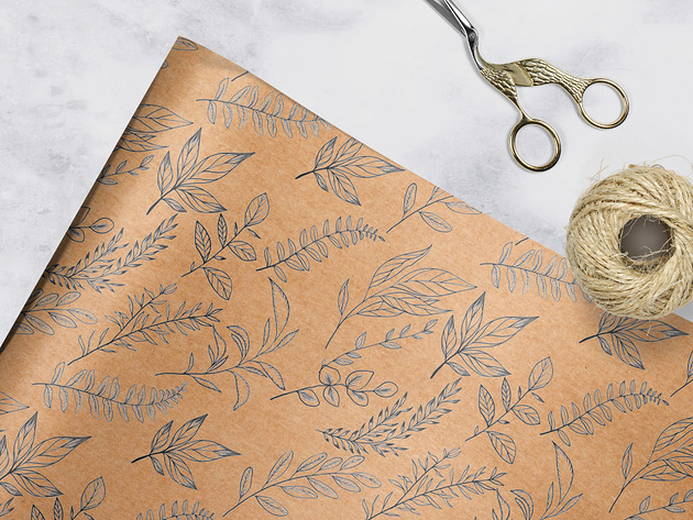 papier do pakowania - floral 023 kraft Wrap and Pack