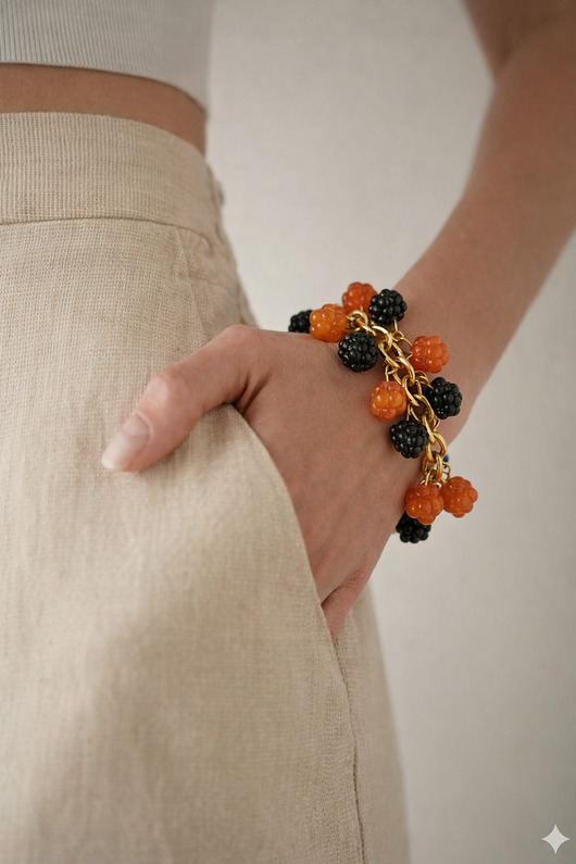 bransoletki - inne Bransoletka Jeżynowa Słodycz 