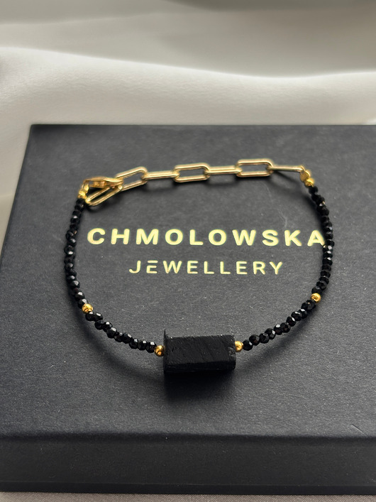 bransoletki z kamieni naturalnych Bransoletka Onyks i Turmalin