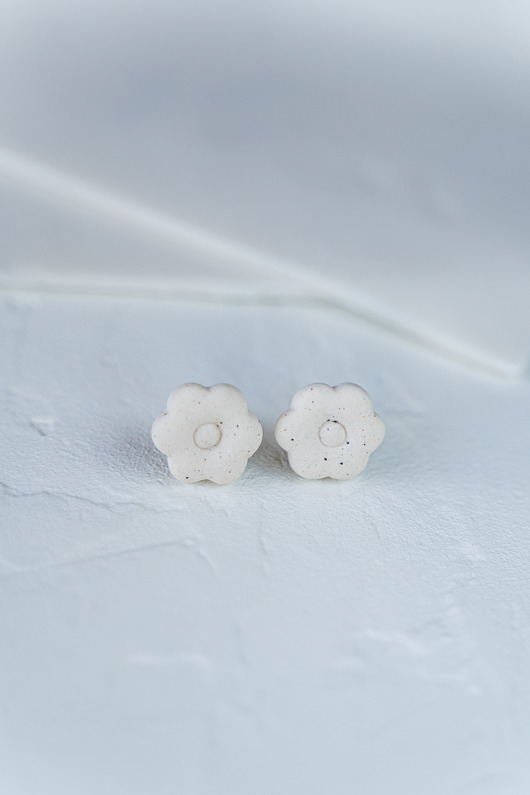 kolczyki ceramiczne Kolczyki porcelanowe CREAM