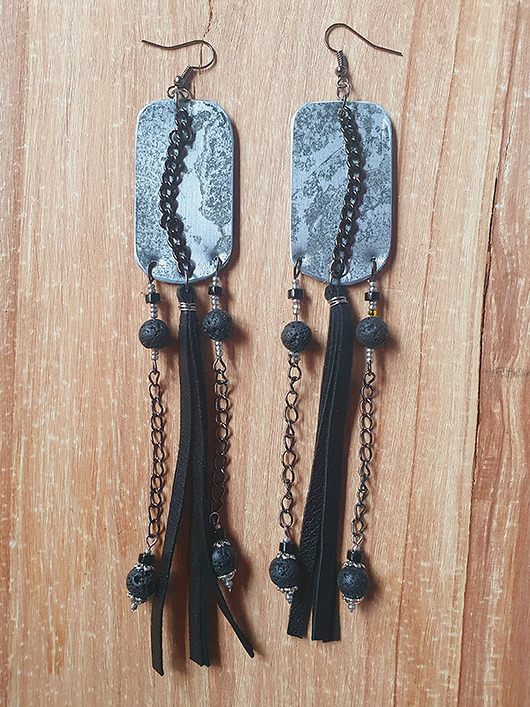 kolczyki z kamieniami Kolczyki Pogańskie